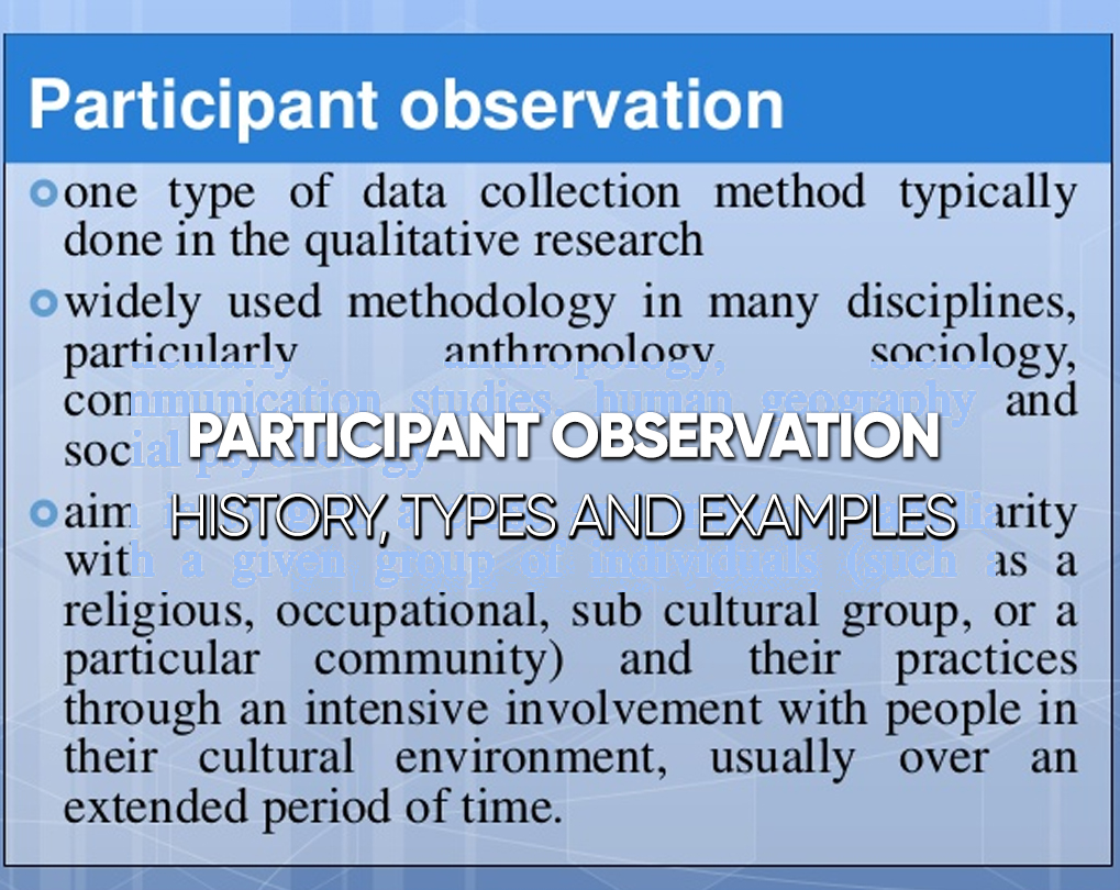 Participant Observation – History, Types and Examples