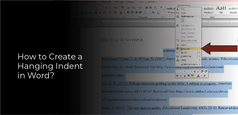 how to make hanging indent on mac pages