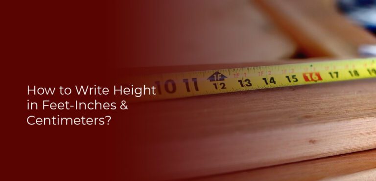 How To Write Height 5 Feet