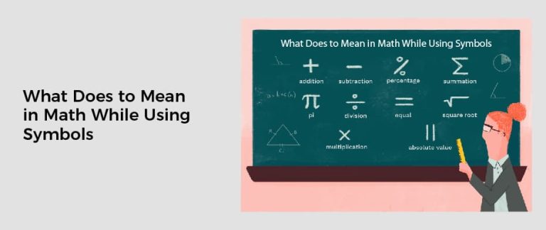 What Does To Mean In Math