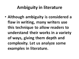 What Is the Ambiguity Technique in Literature